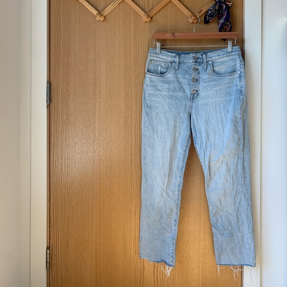 MADEWELL High-Rise Slim Boyjean in Fitzgerald Wash - Picture 1 of 13